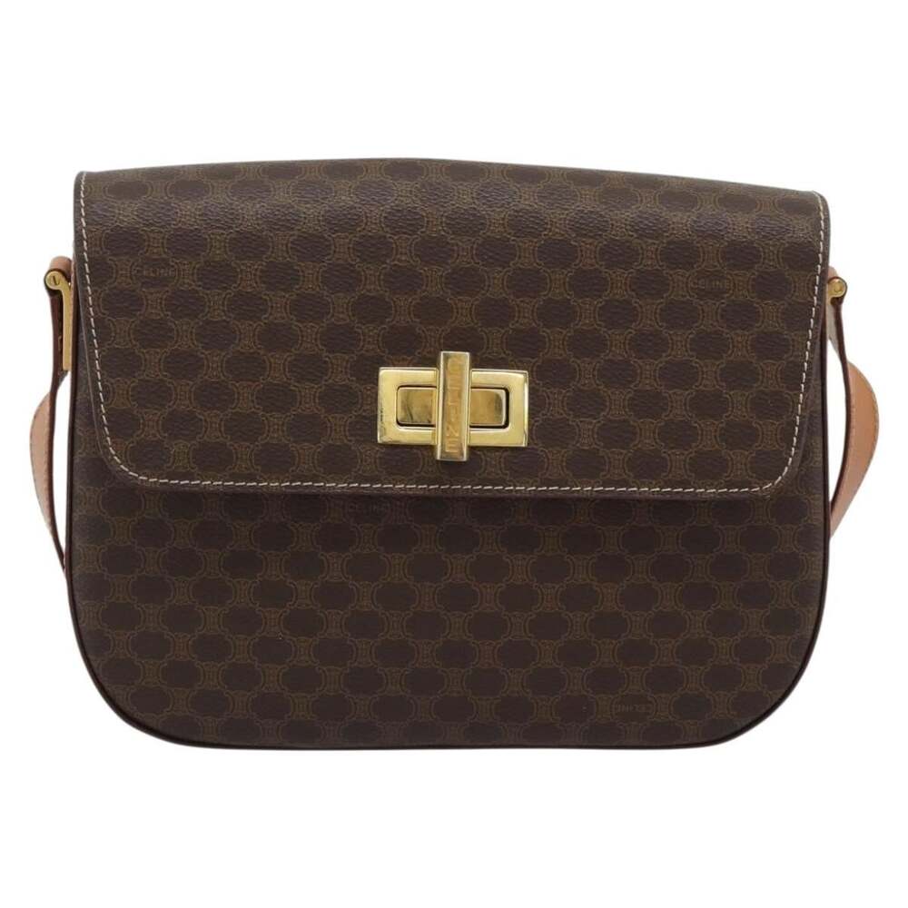 Celine Macadam Shoulder Bag Brown